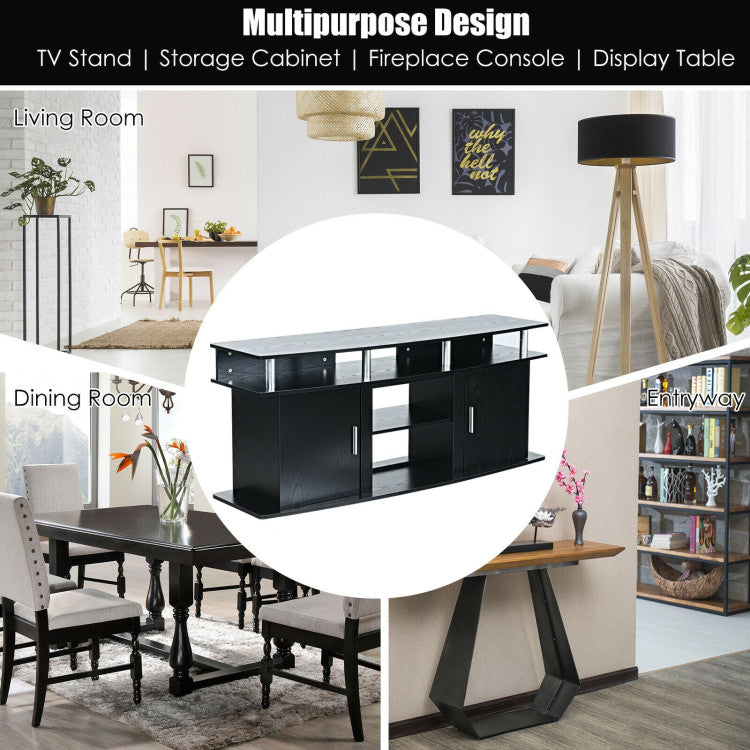 Electric fireplace media console easy to assemble