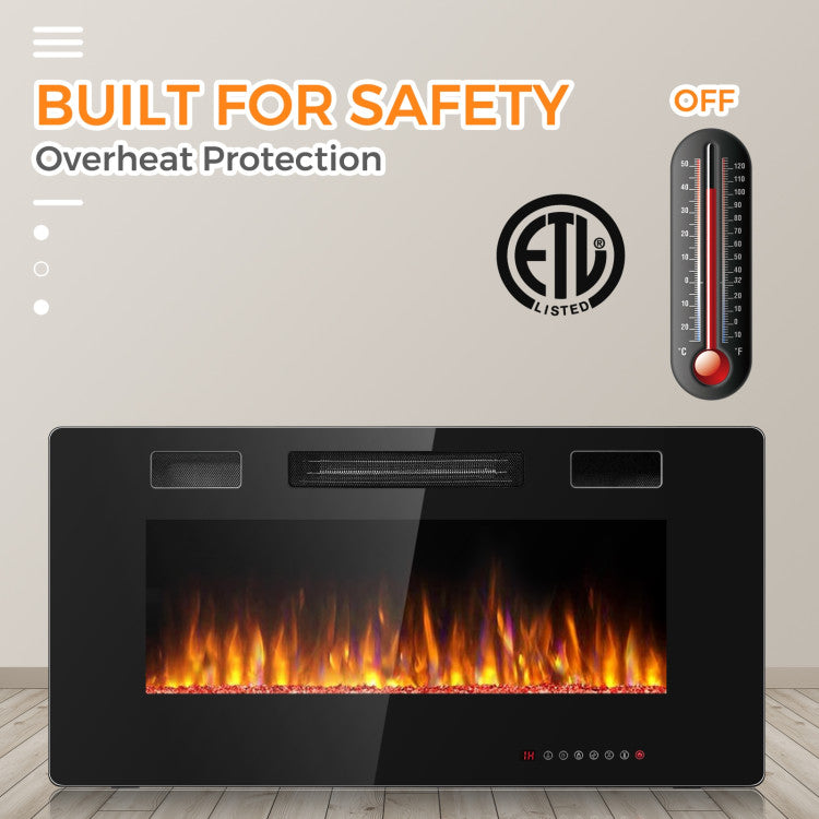 Touchscreen Control Panel for Electric Fireplace