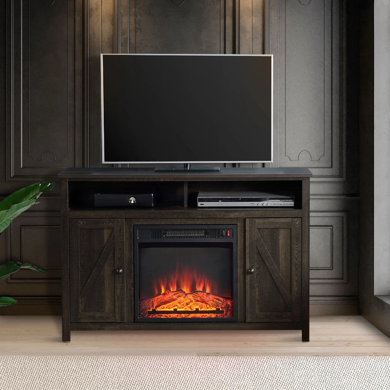 Electric Fireplace TV Cabinet with Mantel for Display