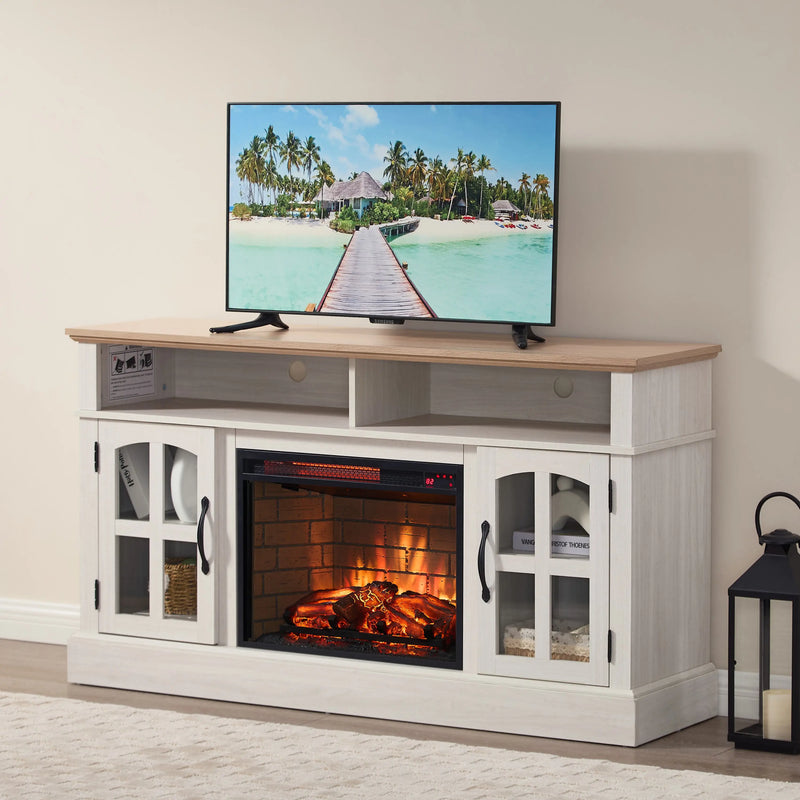 TV Stand with Electric Fireplace for TVs up to 70 Inches)