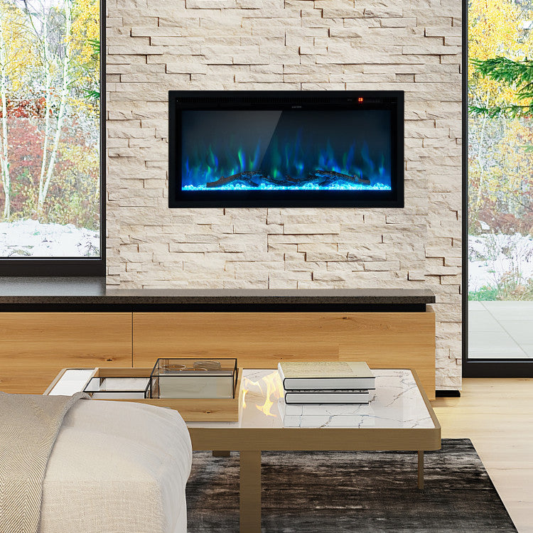 Wall Mounted Electric Fireplace with Bracket