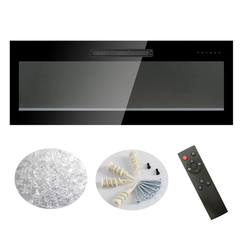 Electric Fireplace with Wall-Mount & Recessed Installation