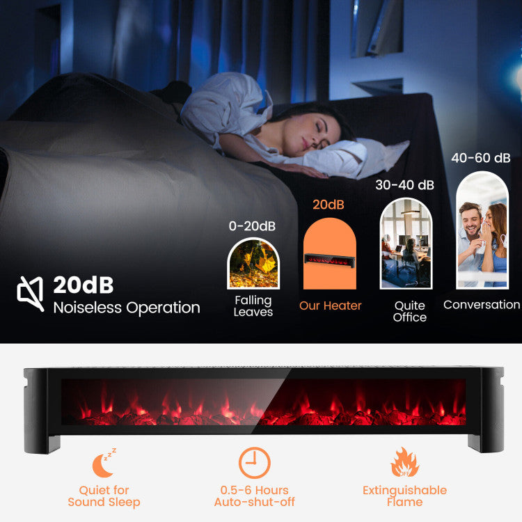 Electric room heater featuring remote control access