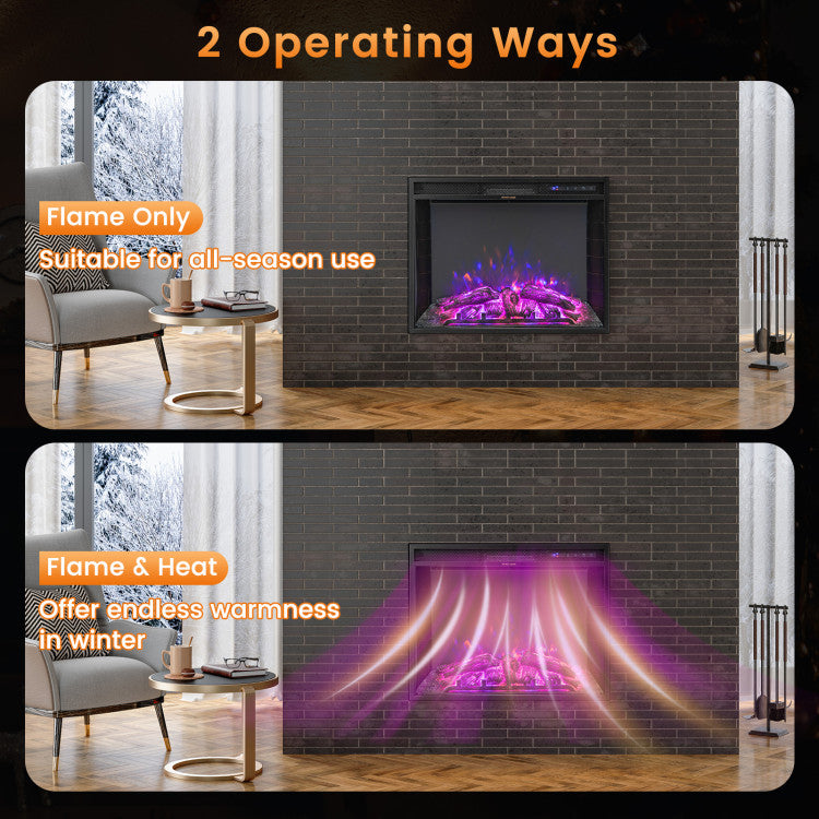 Energy-Efficient Electric Fireplace Insert 26 Inch