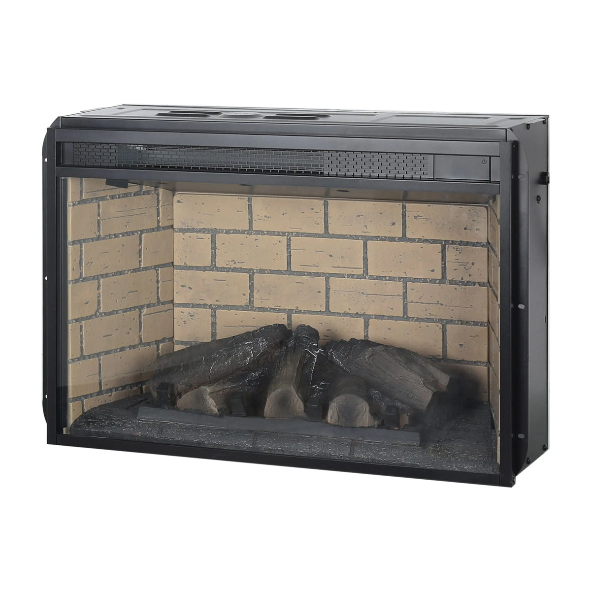 Energy-efficient fireplace insert with quartz heating