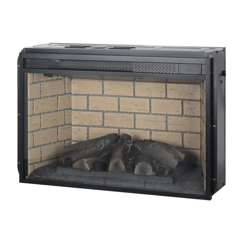 Energy-efficient fireplace insert with quartz heating