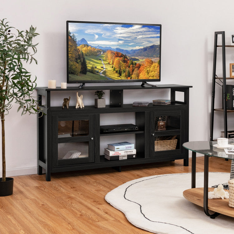  Engineered Wood TV Unit with Fireplace Insert