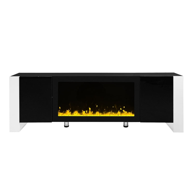 Entertainment Center with Fireplace Mantel Shelf