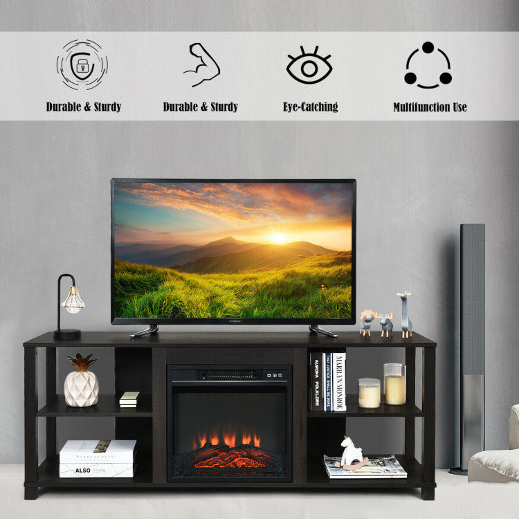 Entertainment center with fireplace for 65 inch TV