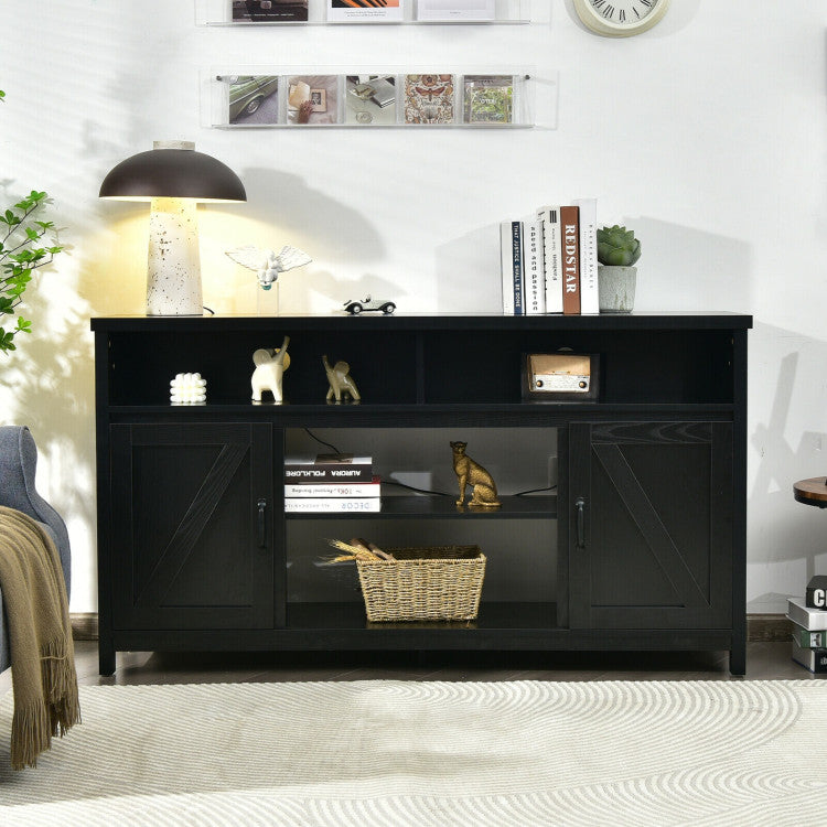  Entertainment center and media console with fireplace insert space