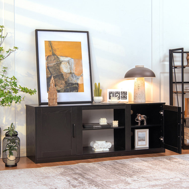 entertainment-center-with-built-in-fireplace-shelf-space