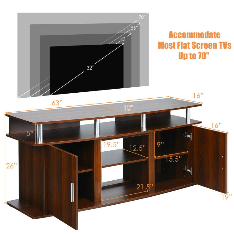 Setup view of entertainment center with fireplace