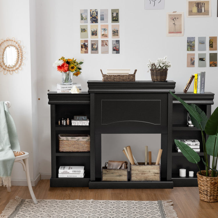 Large entertainment wall unit with electric fireplace for 70-inch TVs