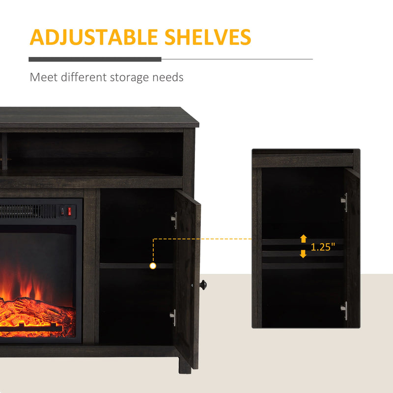 Espresso Fireplace TV Console and Media Unit