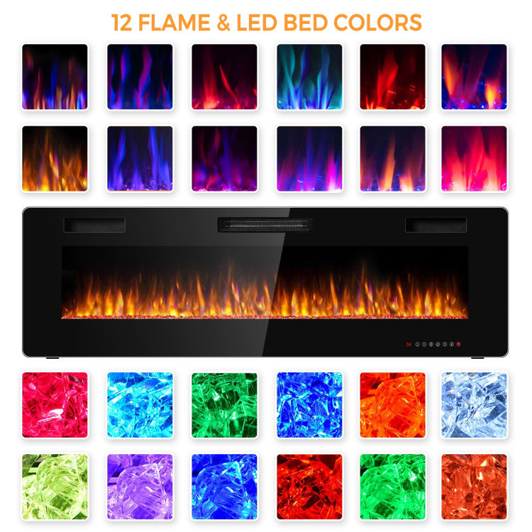 ETL certified electric fireplace with overheat protection