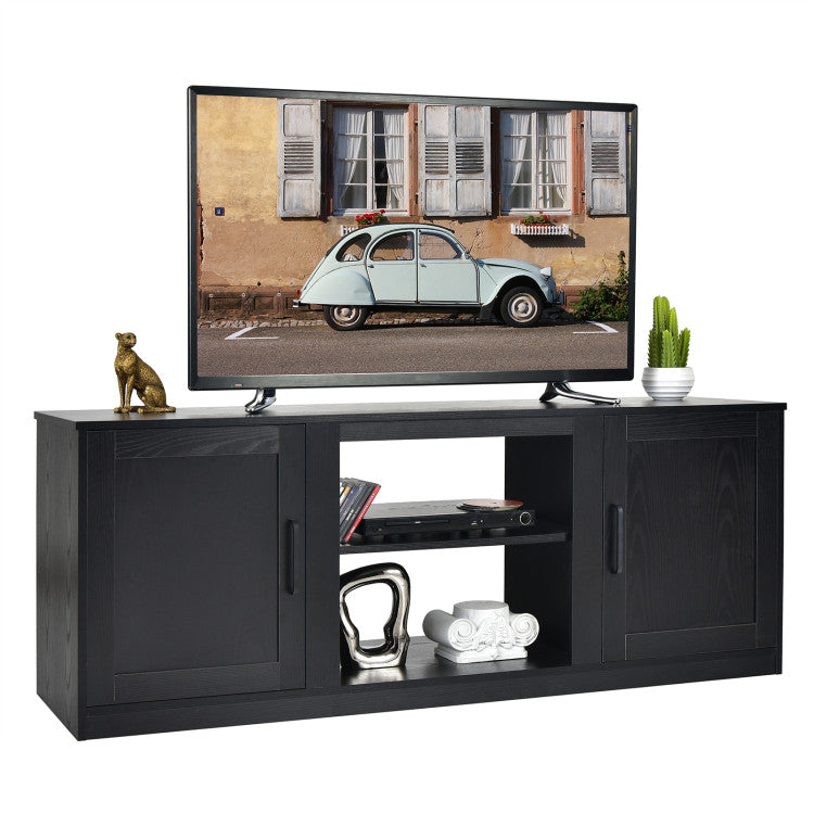 farmhouse-tv-stand-with-electric-fireplace-space