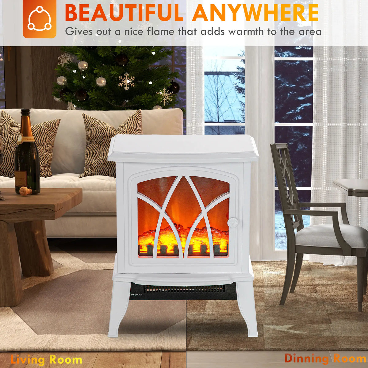 Modern design faux fireplace insert for stylish home heating