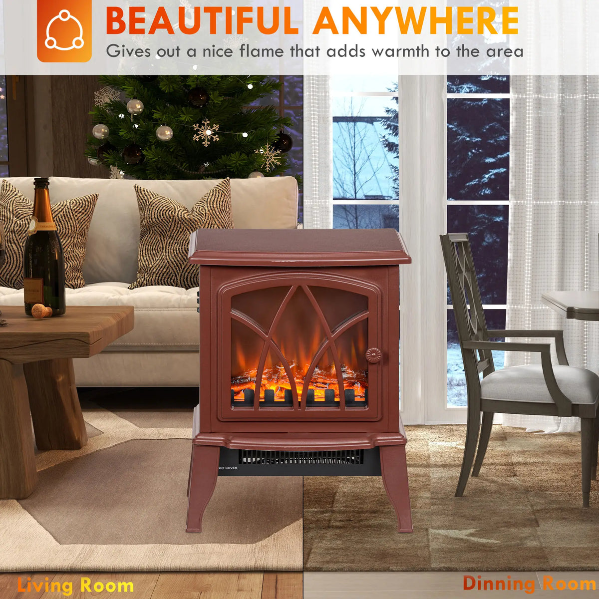 Modern design faux fireplace insert for stylish home heating