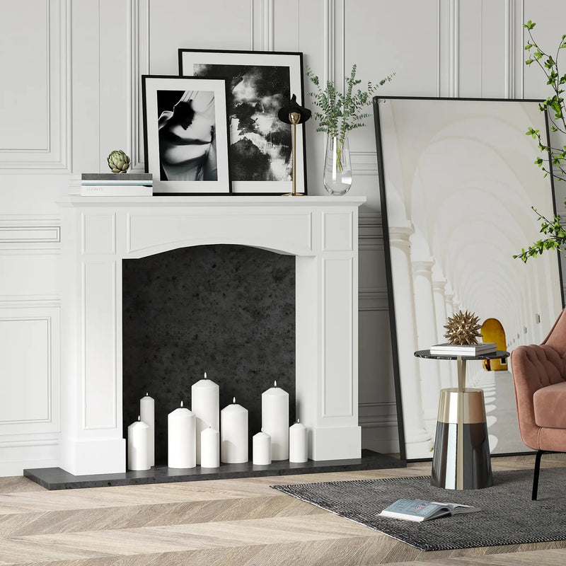 Faux Wood Fireplace Mantel Frame for Living Room