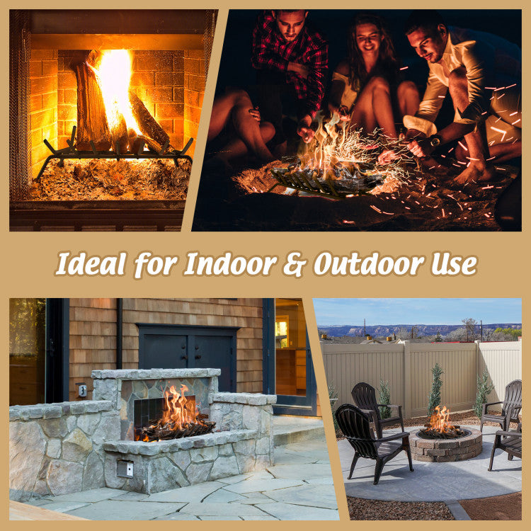 Rustproof fire pit log holder with coating