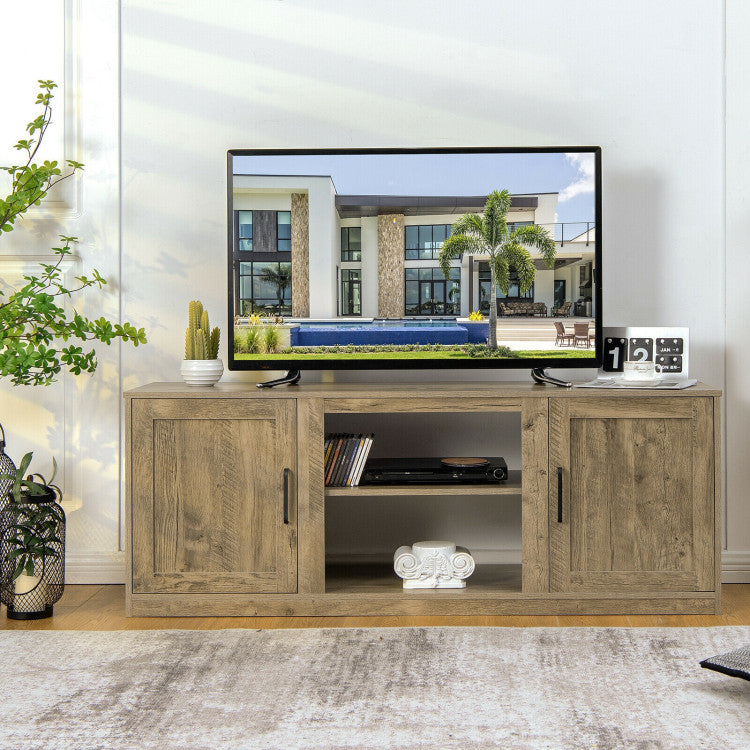 fire-place-tv-unit-with-metal-handles