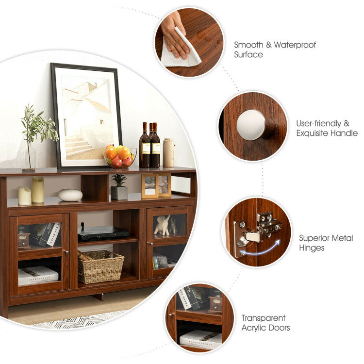 Fireplace Compatible TV Unit with Modern Style