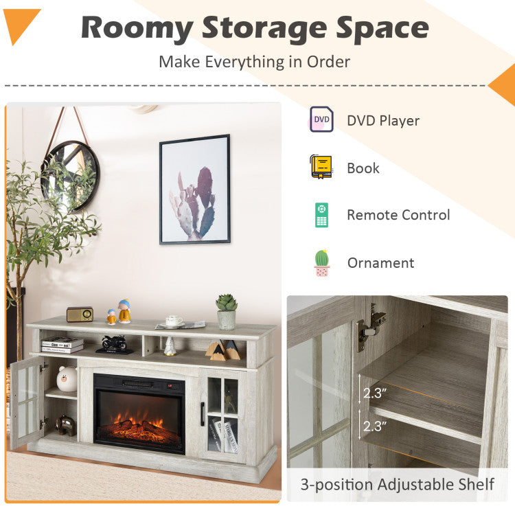 fireplace-console-table-with-tv-and-cabinets