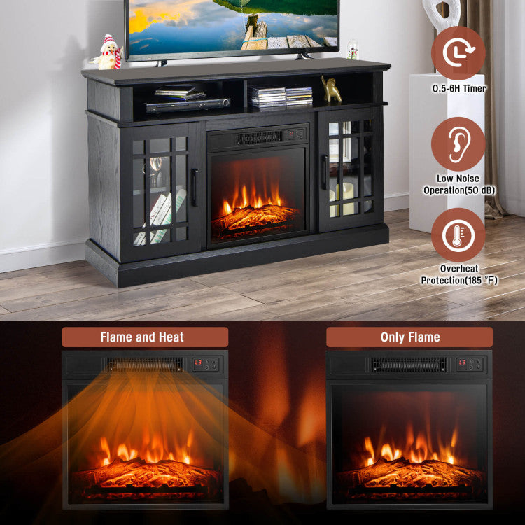 Assembly view of fireplace wall unit