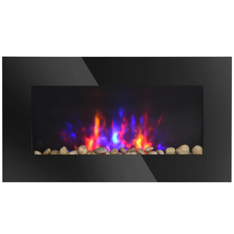 Wall-mounted electric fireplace for apartments and contemporary homes