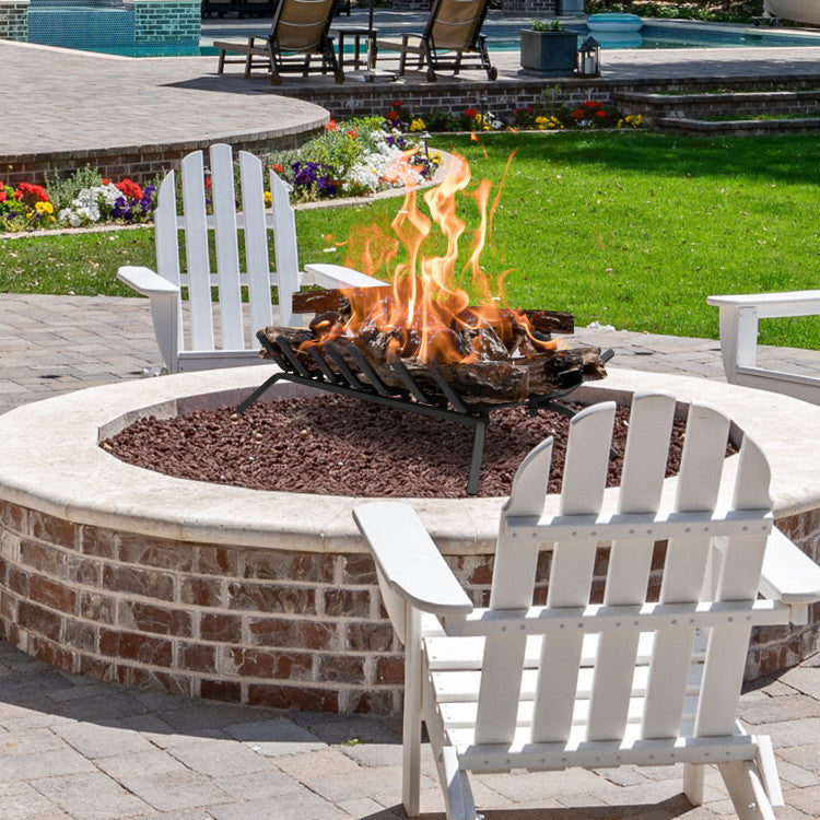 Clean-burning log holder for fireplaces