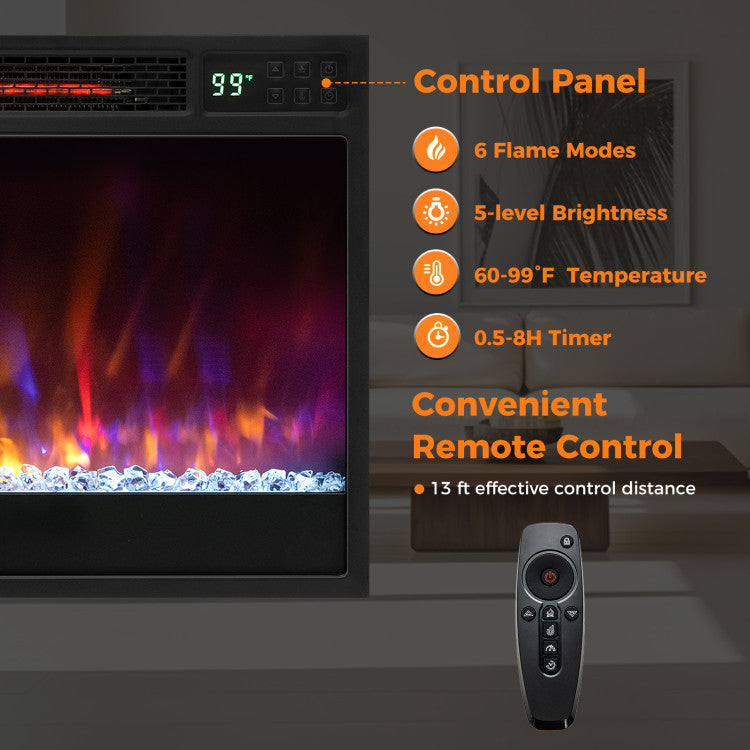 Electric insert for existing traditional fireplace