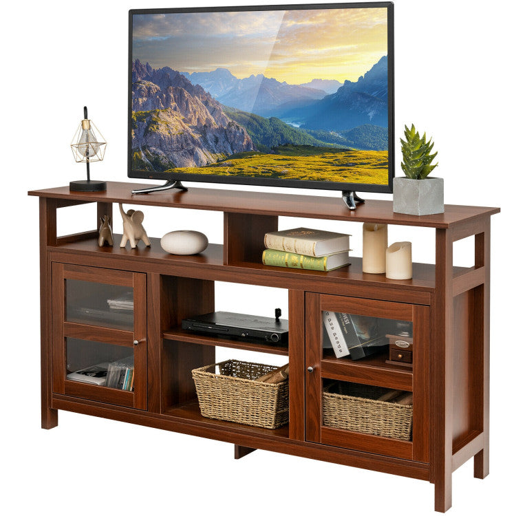 Fireplace TV Cabinet Wooden Media Console