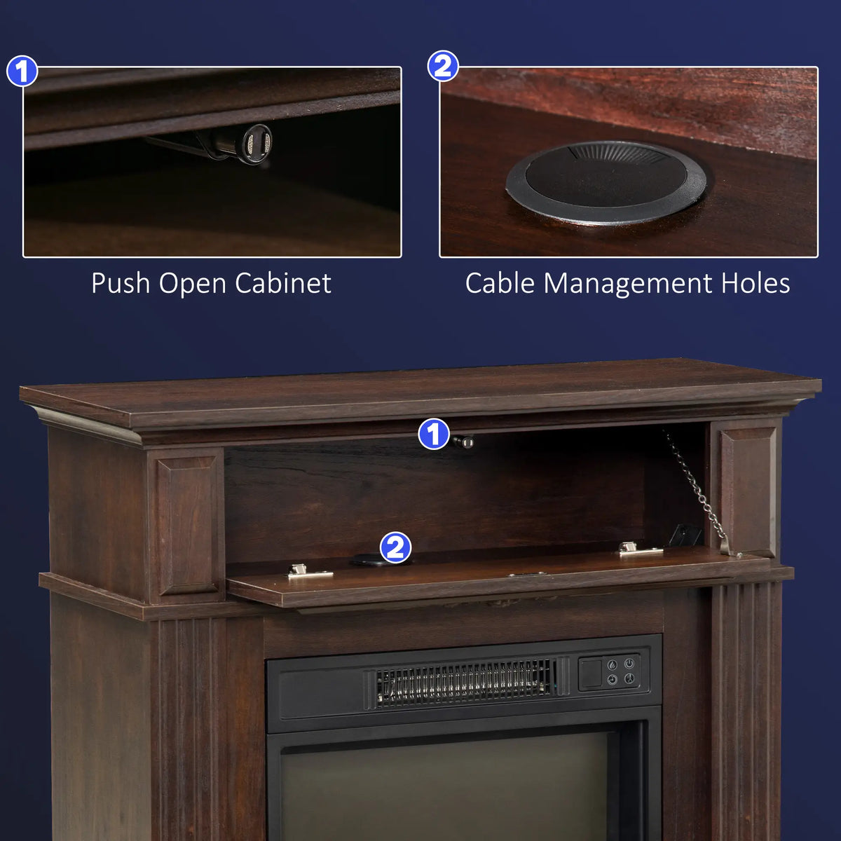 Fireplace TV Stand Ideal for Small Spaces