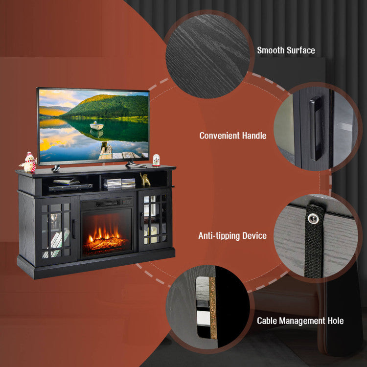  Realistic flame effect on electric fireplace