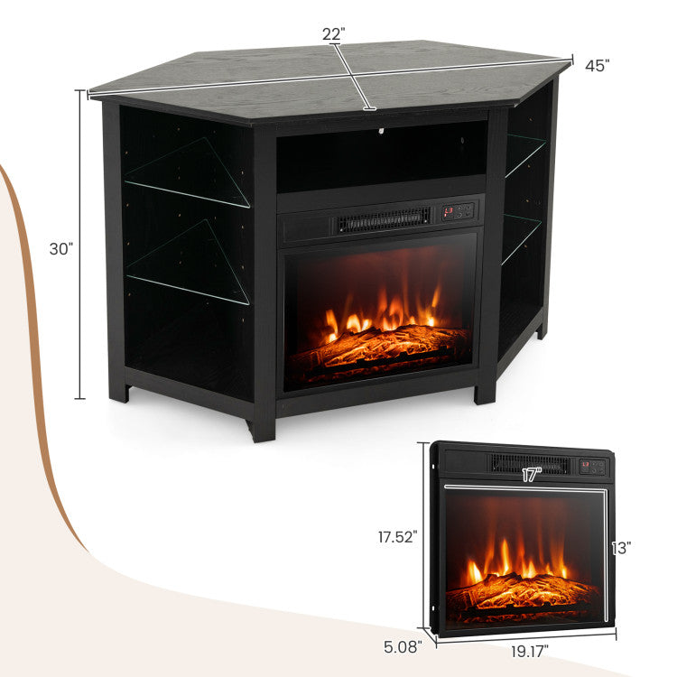 Adjustable flame brightness in LED electric fireplace
