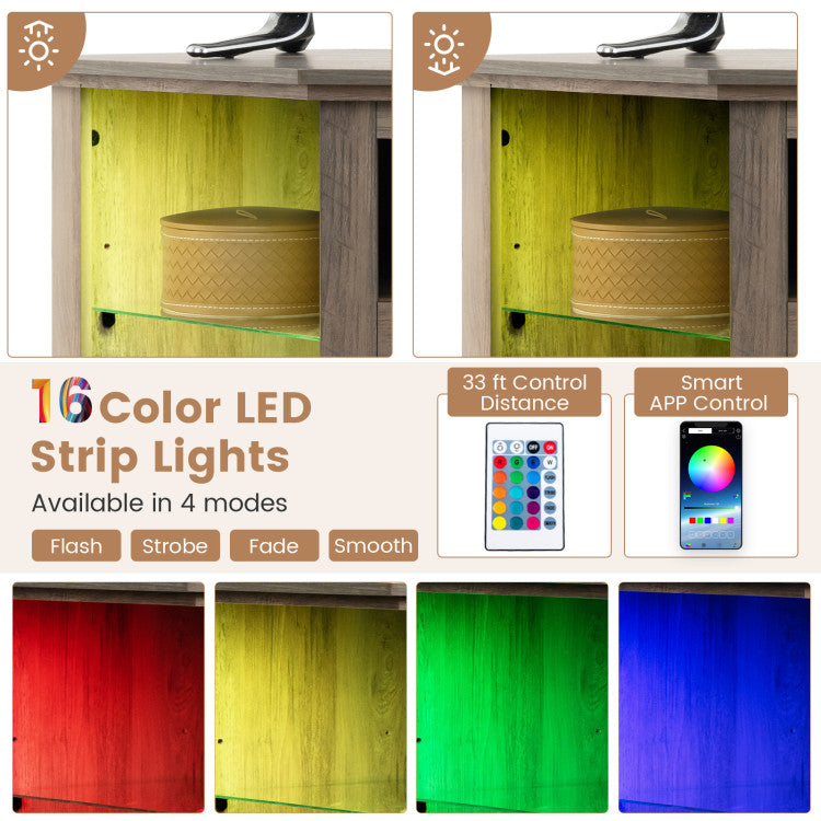 Adjustable flame brightness in LED electric fireplace