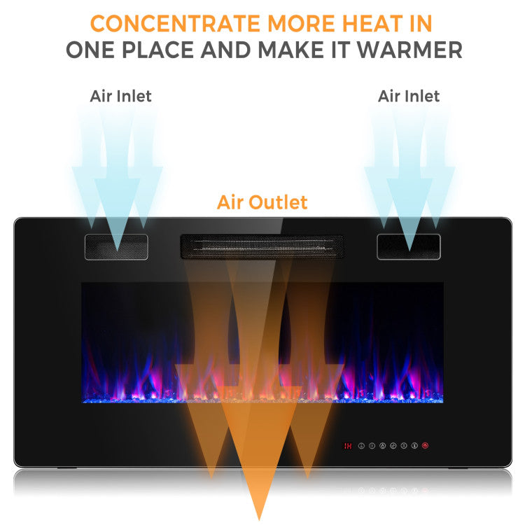 Multiple Flame Color Options for Electric Fireplace
