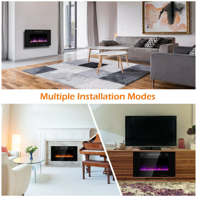 Close-Up of Flush Wall Mounted Electric Heater