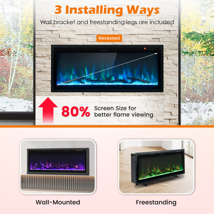 Free Standing Electric Fireplace Heater