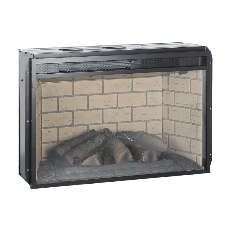 Freestanding fireplace insert with remote control