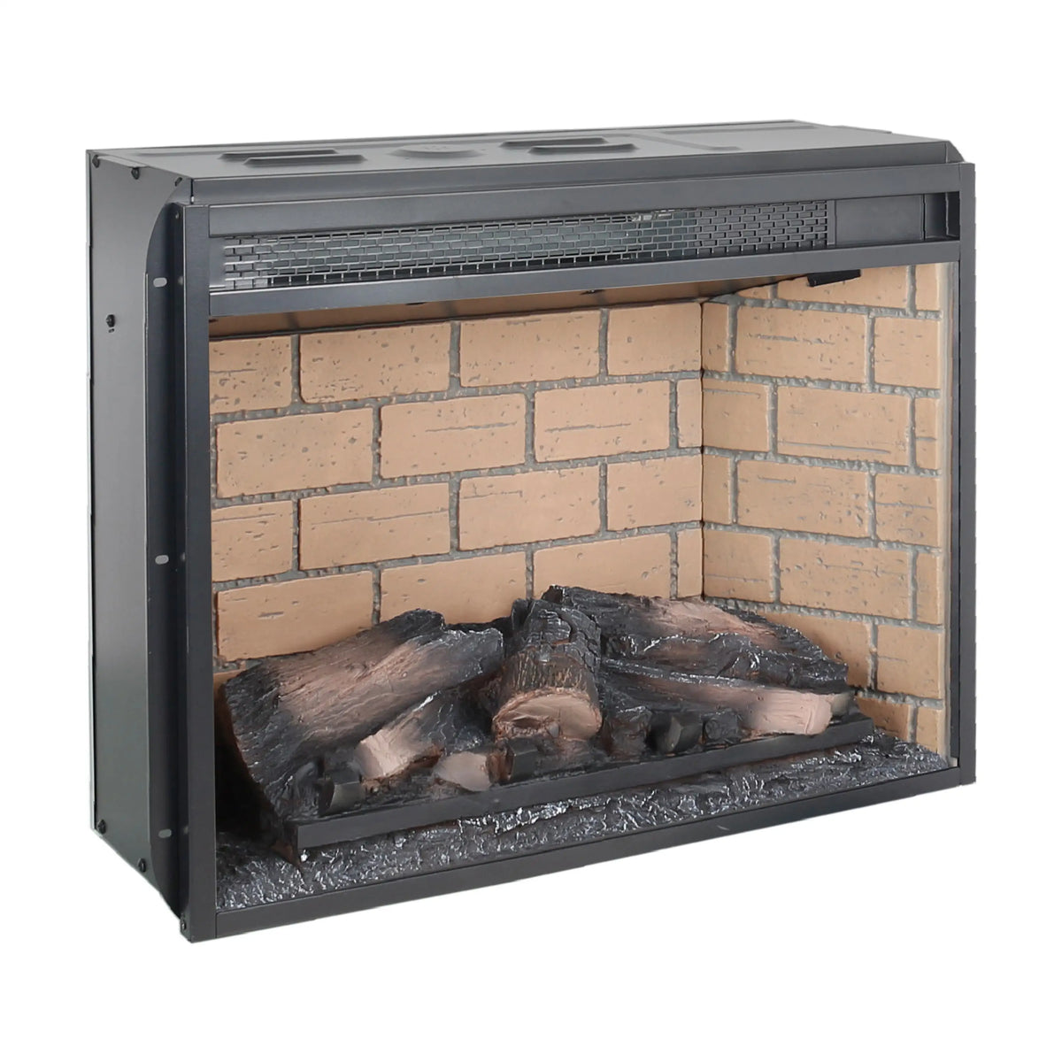 Freestanding electric fireplace insert for living rooms