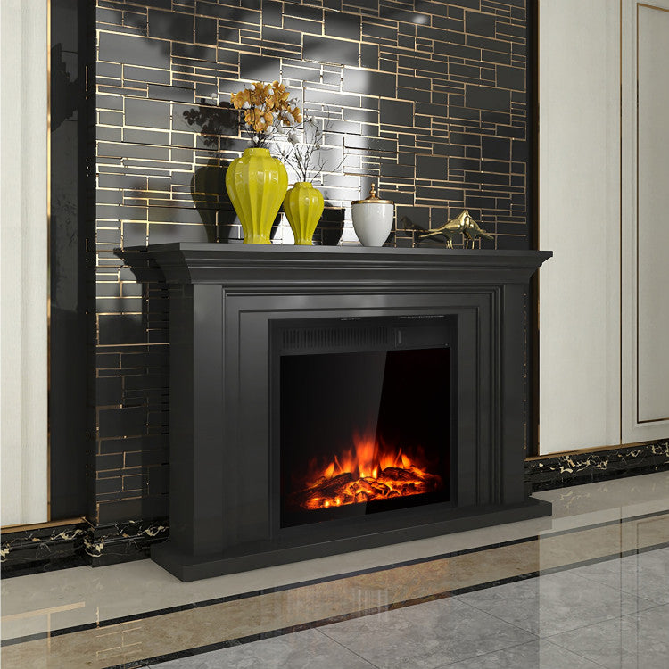 Freestanding Electric Fireplace with Remote Control