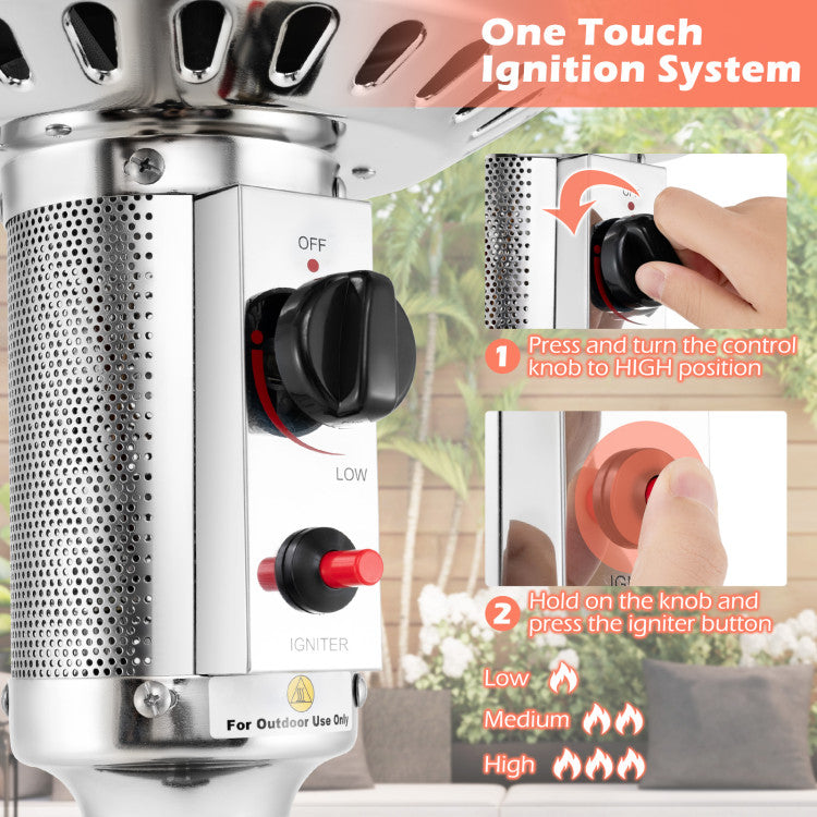 Compact yet powerful patio heater