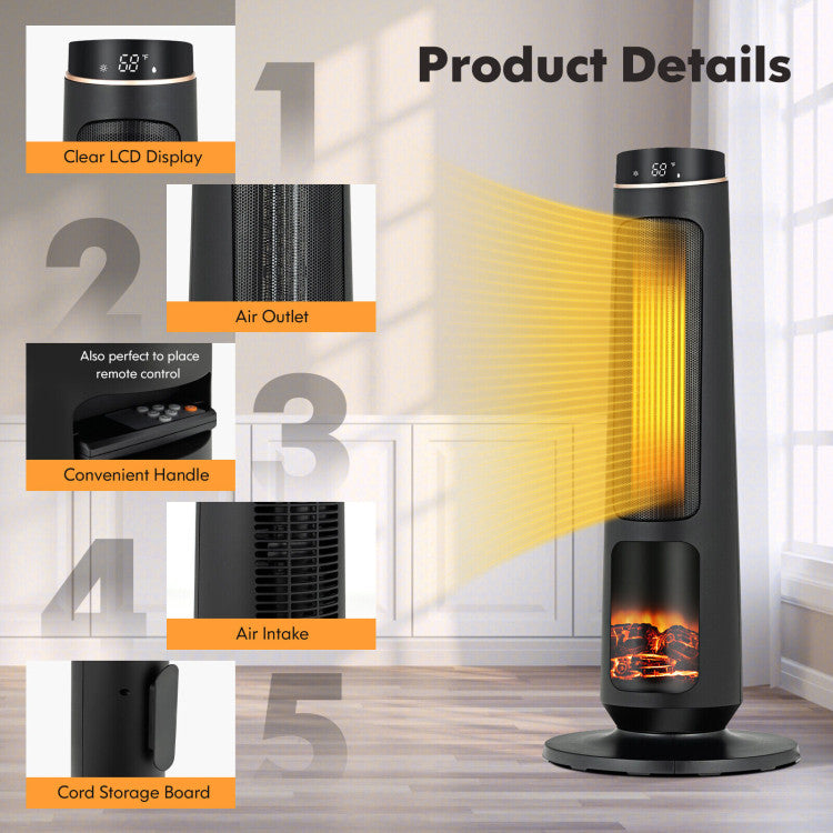 Space heater providing warmth in bedroom or office environment