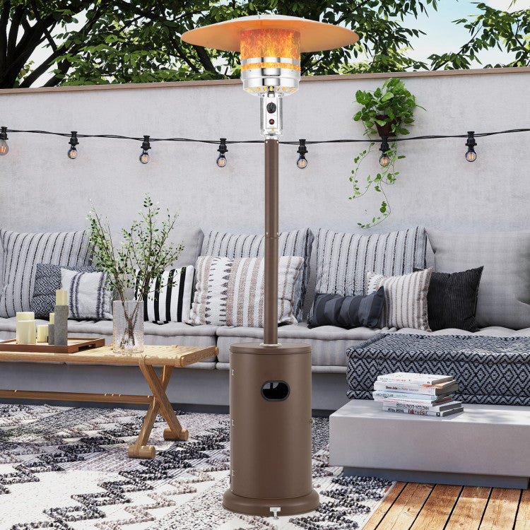 Heater in outdoor lounge setting