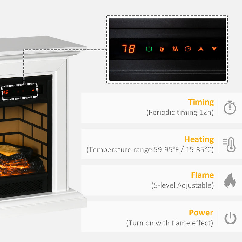 1400W electric fireplace heater for living room and bedroom