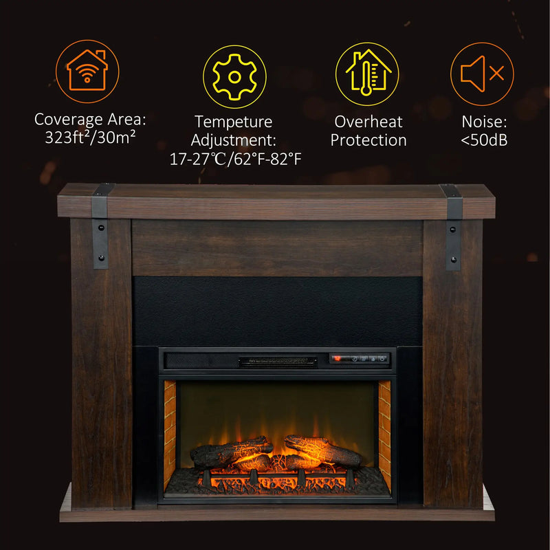 1400W space heater electric fireplace
