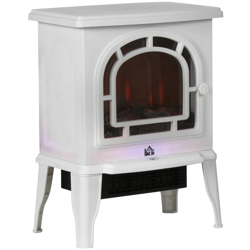 HOMCOM 18" Freestanding Electric Fireplace in White