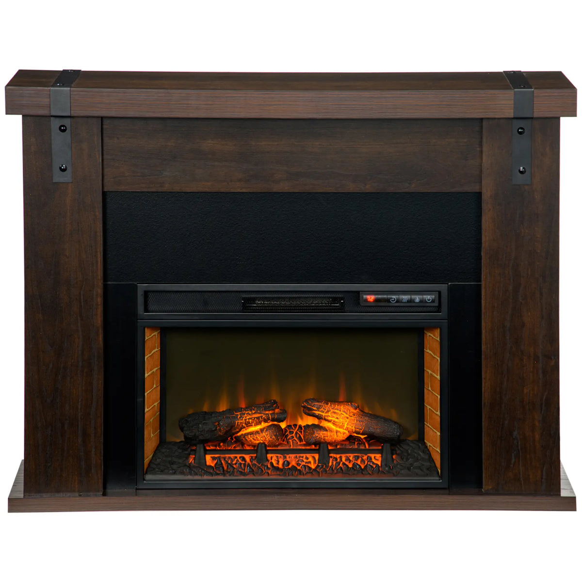 HOMCOM 35" Electric Fireplace with Mantel