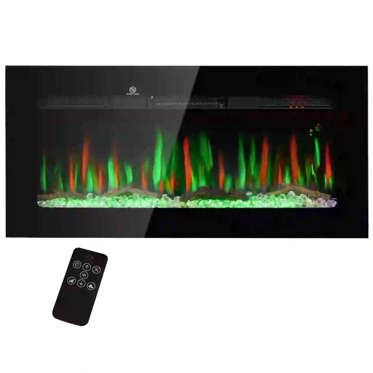 HOMCOM 36-inch wall-mounted electric fireplace with remote control